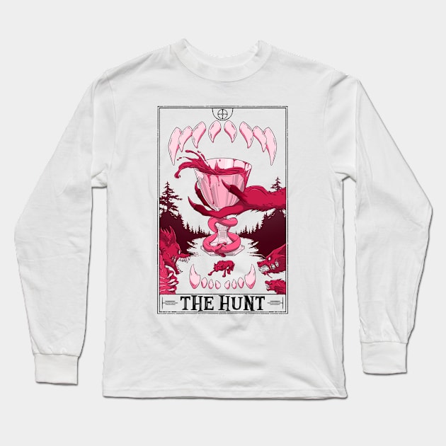 The Hunt Tarotesque (light) Long Sleeve T-Shirt by Rusty Quill